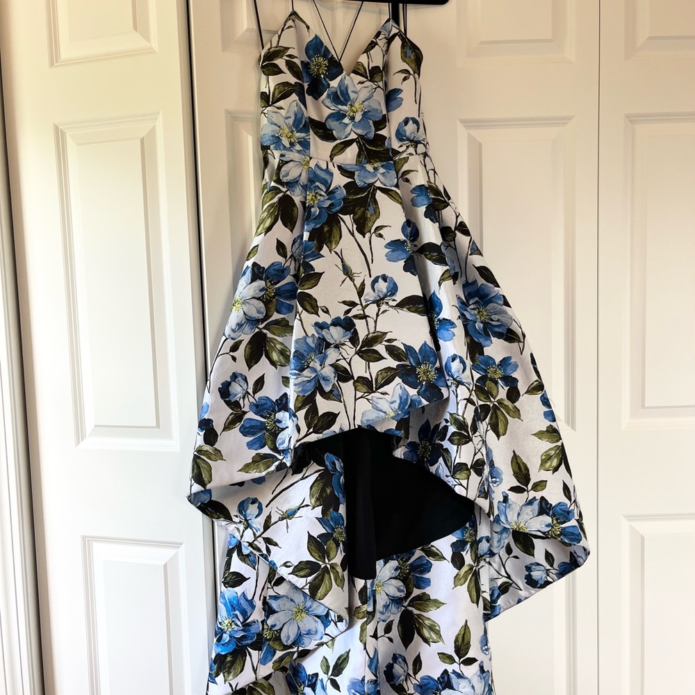 Alice + Olivia Joss Floral High-Low Gown